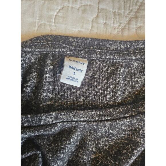 Gray & Black Maternity Stretch Sweater Dress W/ Twist Front Knot Old Navy Size L - Picture 8 of 8